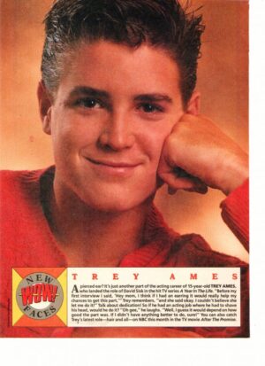 Trey Ames teen magazine pinup clipping 1980's Daddy Wow Magazine