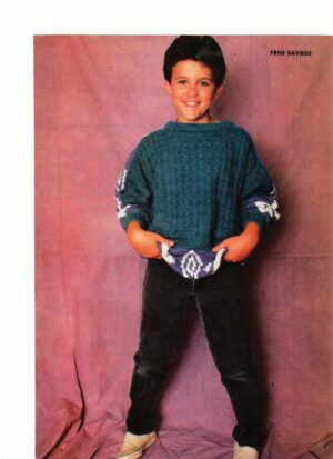 Fred Savage teen magazine pinup clipping Teen Machine black jeans Wonder Years