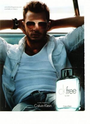 Brad Pitt teen magazine pinup clipping Calvin Klein add sunglasses 90's