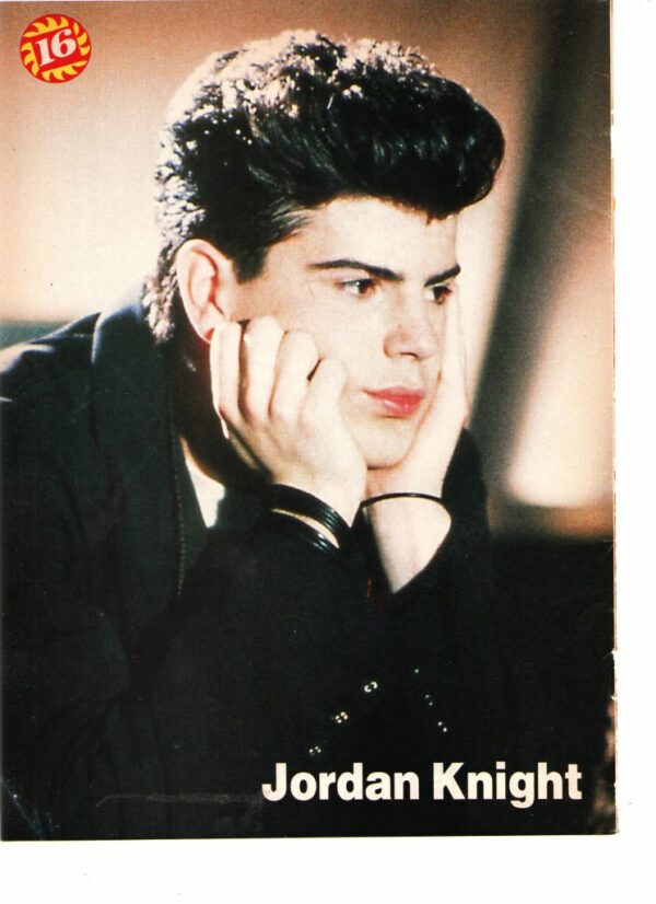 Jordan Knight Donnie Wahlberg New Kids on the block teen magazine pinup tired