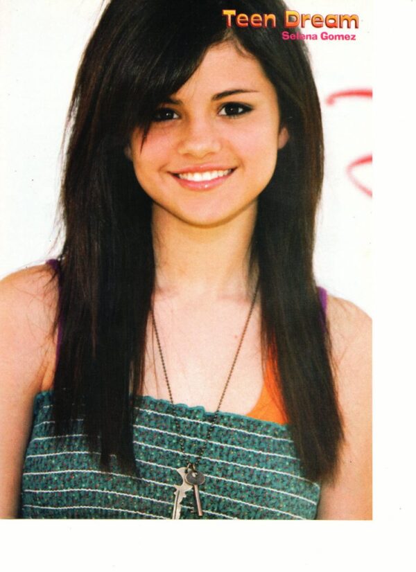 Selena Gomez teen magazine pinup clipping Teen Dream close up teen idol