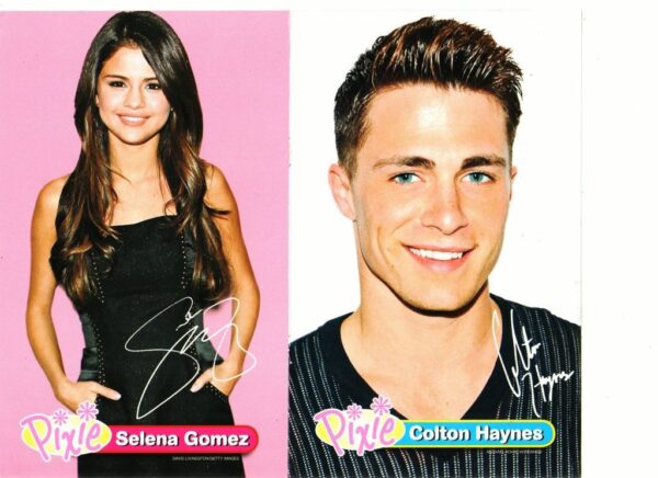 Selena Gomez Colton Haynes teen magazine pinup clipping Pixie Taylor Lautner