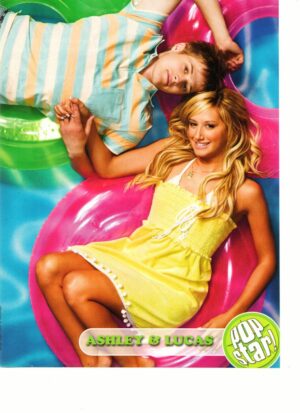 Ashley Tisdale Lucas Grabeel teen magazine pinup clipping swimming pool