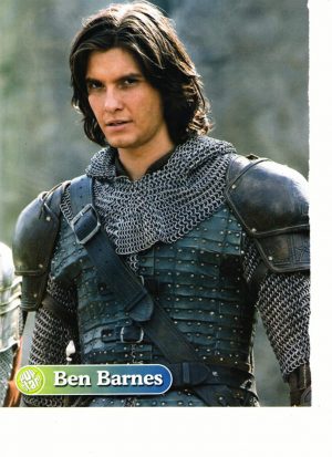 Ben Barnes teen magazine pinup The Chronicles of Narnia: The Voyage of the Dawn