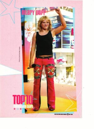 Hilary Duff MTV TRL tv show hot pink pants