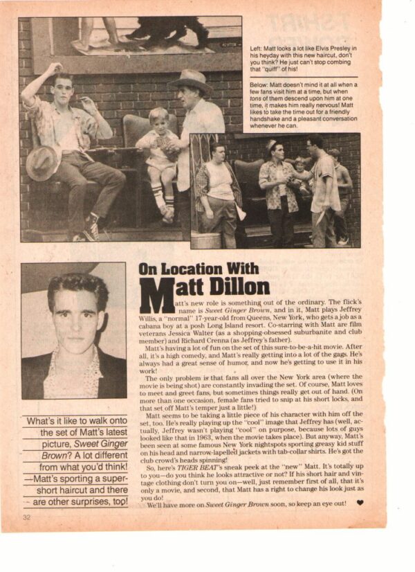 Matt Dillon on location