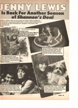 Jenny Lewis Shannon's Deal article