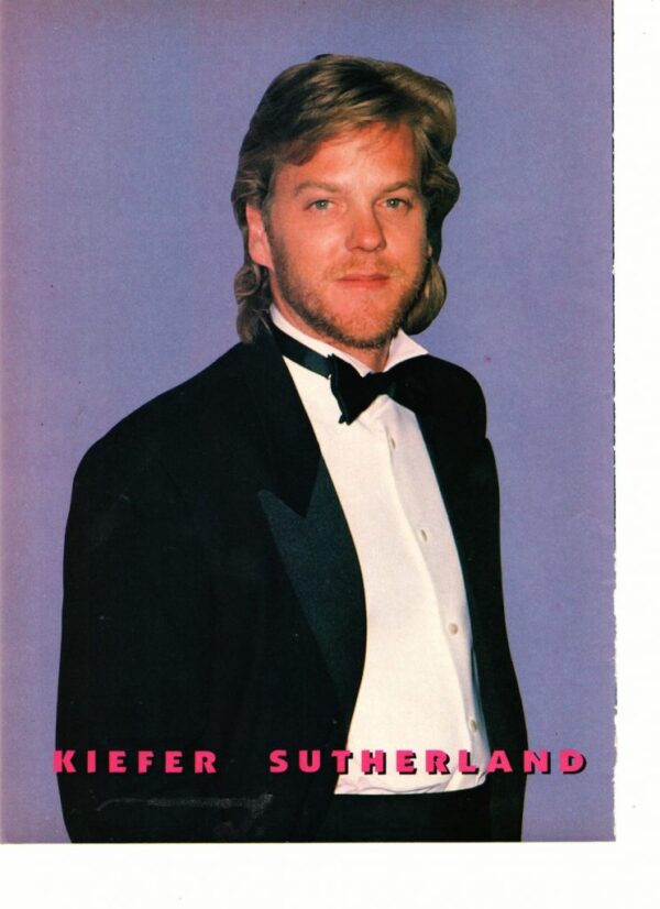 Kiefer Sutherland suit tie long hair