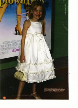 Dakota Famming teen magazine pinup clipping Twilight white dress young Bop