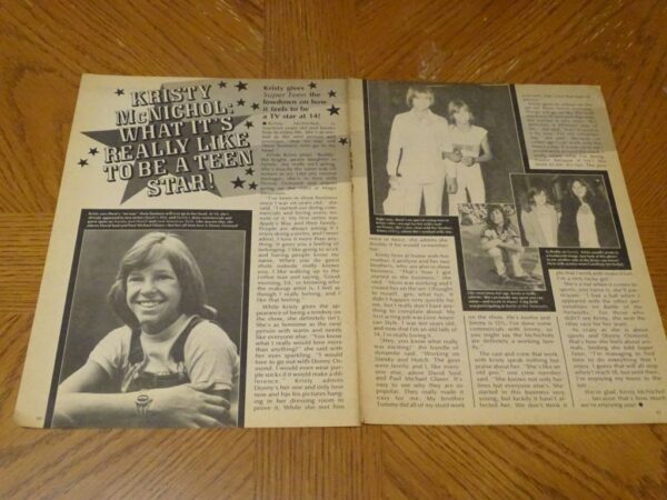 Kristy Mcnichol teen magazine pinup clipping what's it's like to be a teen star