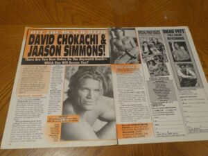 Jason Simmons David Chokachi teen magazine pinup clipping Baywatch shirtless