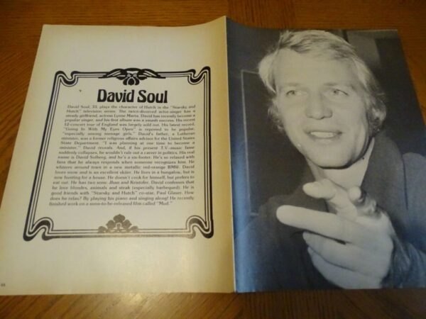David Soul teen magazine poster clipping clipping Teen Beat 1970's
