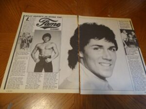 Billy Hufsey teen magazine pinup clipping 1980's shirtless Fame Game