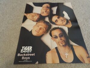 Backstreet boys laying down black shirt Tiger Beat magazine poster