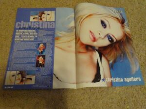 Christina Aguilera teen magazine pinup clipping dark eyes TV Hits 90's