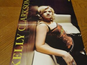 Kelly Clarkson magazine poster clipping American Idol Bravo white couch