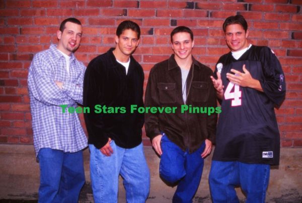 98 Degrees brick wall pop stars photo