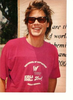 Rob Lowe Judd Nelson teen magazine pinup clipping pink shirt Brothers and Sister