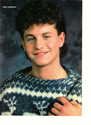 Kirk Cameron teen magazine pinup clipping Teen Machine sweater 80's Fireproof