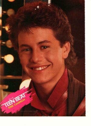 Kirk Cameron teen magazine pinup clipping Teen Beat close up great smile 80's