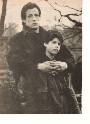 Sylvester Stallone teen magazine pinup clipping with his son Incredible Love