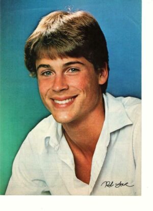 Rob Lowe teen magazine pinup clipping short hair close up The West Ring 80's