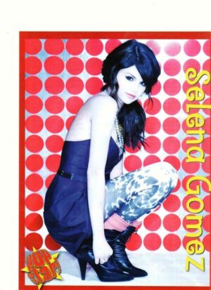 Selena Gomez teen magazine pinup clipping Spring Breakers Squatting Popstar