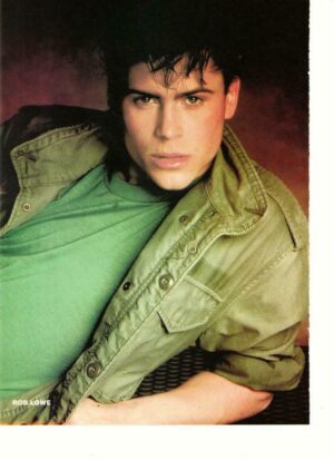 Rob Lowe Timothy Gibbs teen magazine pinup clipping magazine laying down