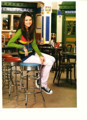 Selena Gomez teen magazine pinup clipping Wizards of Waverly Place bar stool