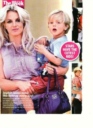 Britney Spears and Jayden teen magazine pinup clipping to sweet