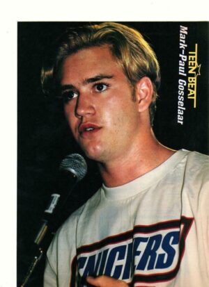 Mark Paul Gosselaar Snickers shirt SBTB teen magazine pinup clipping 1990's