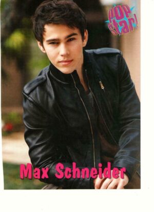Max Schneider teen magazine pinup clipping Popstar leather jacket Zall Good