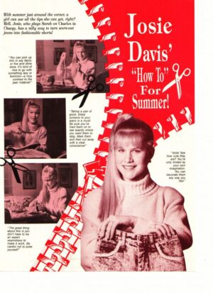 Josie Davis teen magazine pinup clipping how to for summer Teen Set 90's
