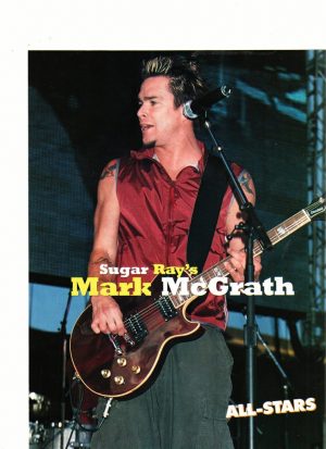 Mark Mcgrath Sugar Ray teen magazine pinup clipping rocking on stage All-Stars
