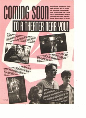 Keanu Reeves Elijah Wood teen magazine clipping in theaters