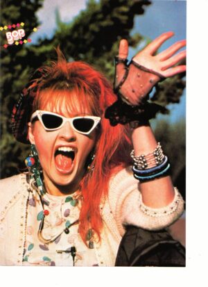 Cyndi Lauper Menudo teen magazine pinup sunglasses