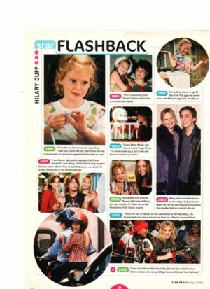 Hilary Duff teen magazine clipping flashback photos