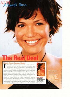 Mandy Moore teen magazine pinup the real deal