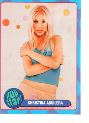 Christina Aguilera blue shirt
