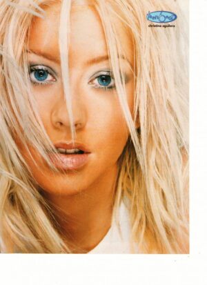 Christina Aguilera teen magazine pinup windy hair close up Teen Beat