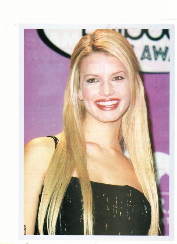 Jessica Simpson teen magazine pinup close up Billboard Awards black dress