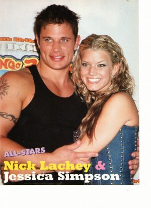 Jessica Simpson Nick Lachey teen magazine pinup All-Stars magazine 98 Degrees