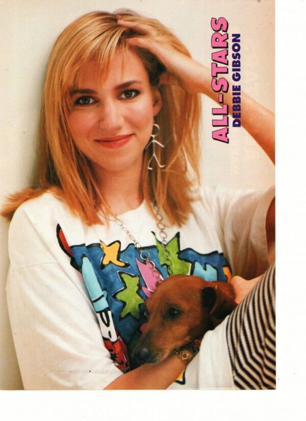 Debbie Gibson holding puppy