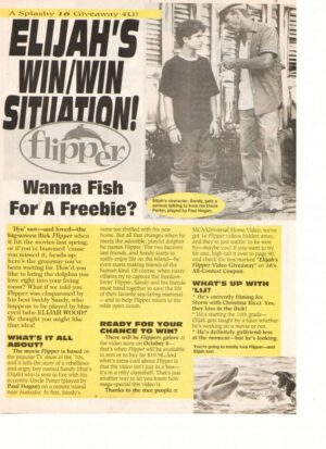 Elijah Wood teen magazine clipping wanna win a freebie