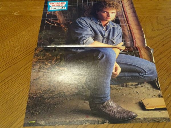 Richard Marx teen magazine poster clipping Star Hits squatting