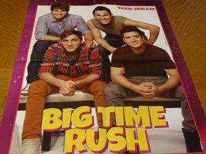 Big Time Rush teen magazine poster white bench Teen Dream