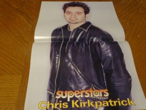 Chris Kirkpatrick wearing leather jacket Superstars