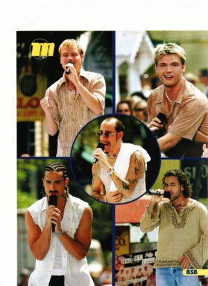 Backstreet Boys teen magazine pinup MTV TRL M magazine tan shirts