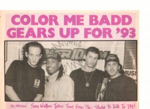 Color Me Badd teen magazine pinup gears up for 1993