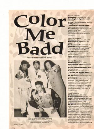 Color Me Badd MC Hammer teen magazine clipping fast facts all for you shirtless